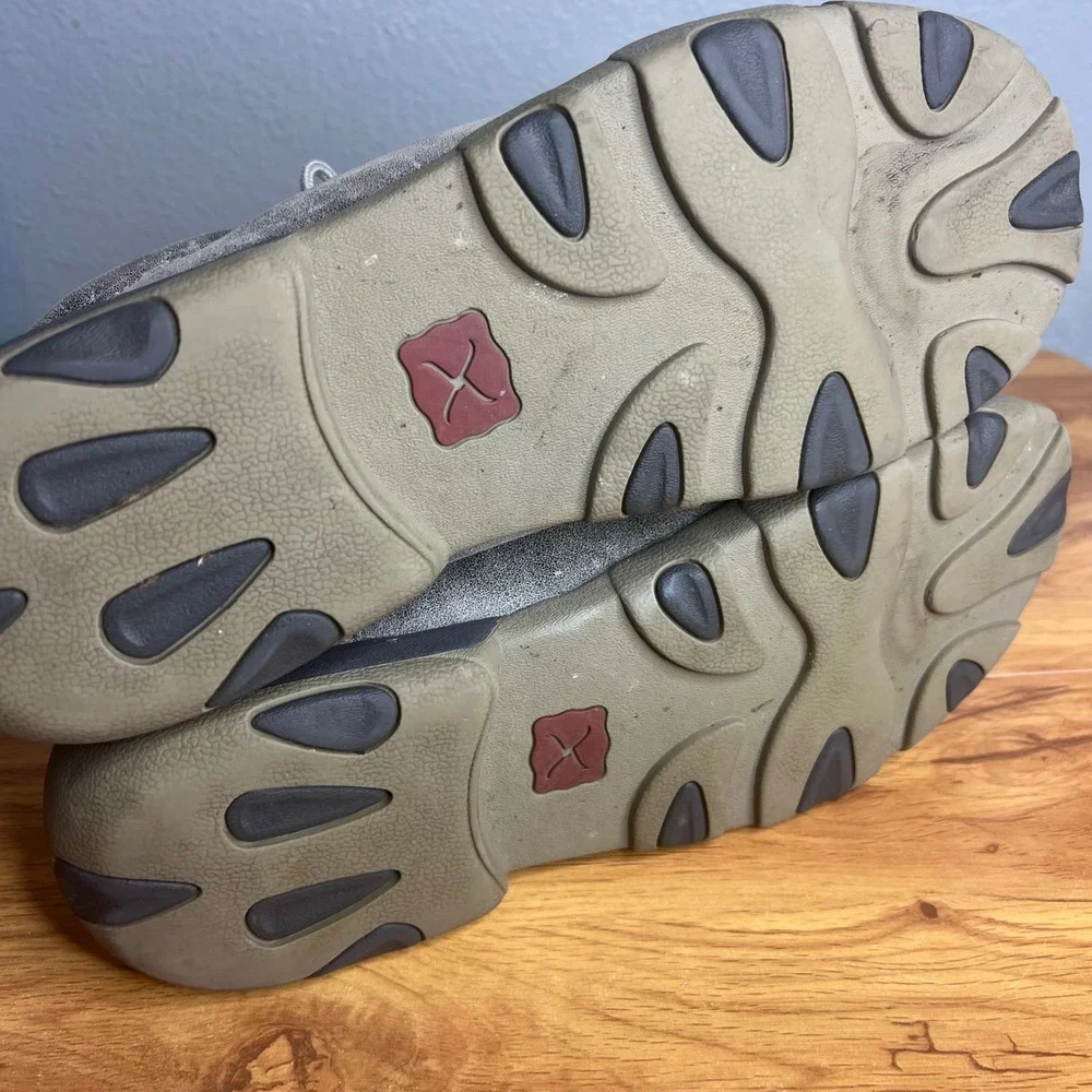 Twisted X Chukka Driving Mocs Mens 13 Gray MDM0072 Leather Casual Distressed
